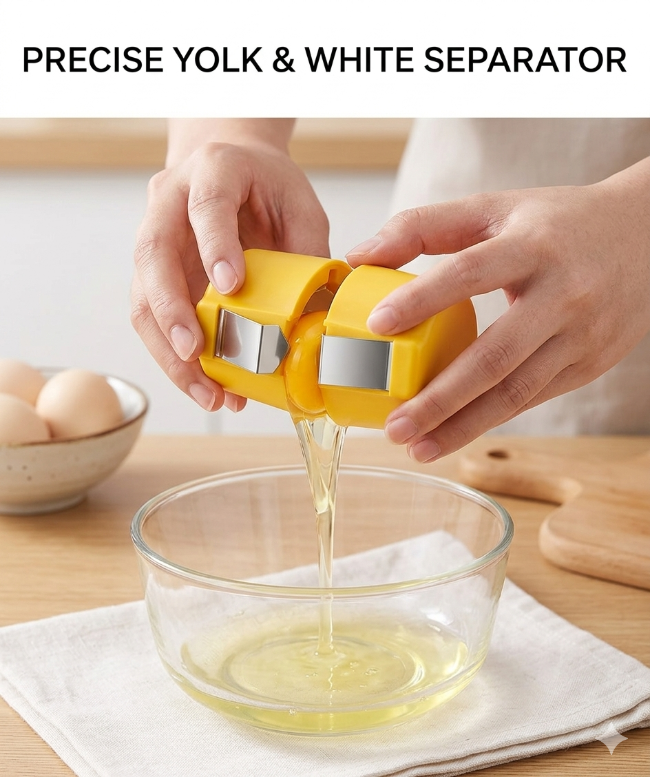 Egg Shell Opener & Cracker Tool Handheld Easy-to-Use Device for Cracking Raw Eggs Without Mess (1 Pc)